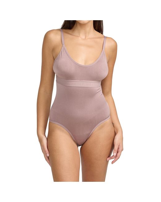 ★SCULPTOR★ Braided Bodysuit Lavender SC25S248PU Lavender Long Sleeve Turtleneck Zip Up Full Bodysuit Total