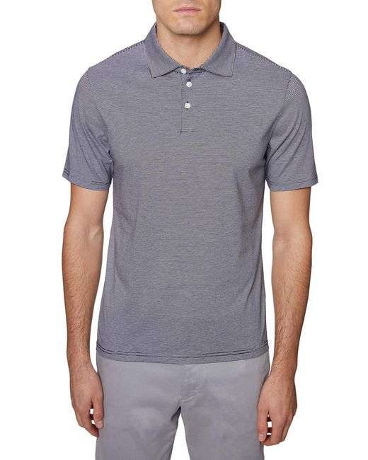 Hickey Freeman Cotton Regular Fit Short Sleeve 3 Button Polo Shirt in ...
