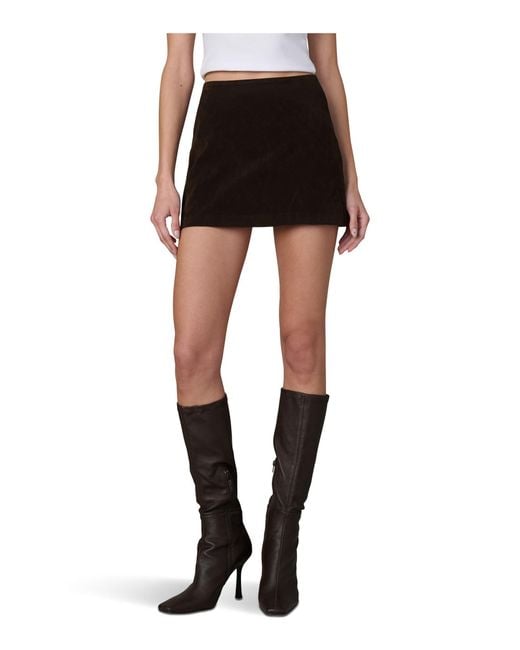 Joe's Jeans Women's Black The Vegan Suede Mini Skirt