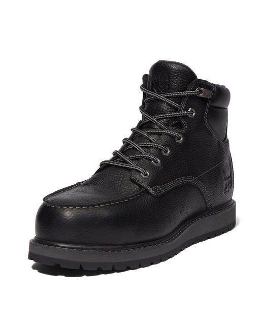 Timberland Black Irvine Wedge 6 Inch Alloy Safety Toe Puncture Resistant Industrial Work Boot for men