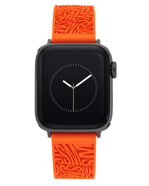 Steve Madden Black Modisches Silikonarmband für Apple Watch