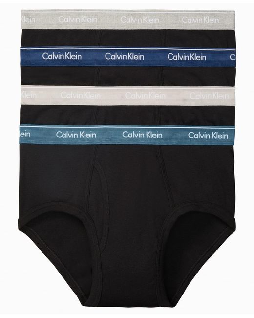 Calvin Klein Underwear Cotton Classics 4pack Hip Brief in Blue for Men
