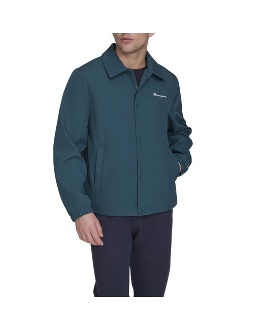 Champion Blue Softshell Coaches Jacket for men