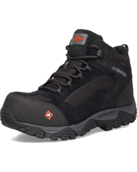 Merrell Suede Moab Onset Mid Waterproof Composite Toe Construction Boot ...