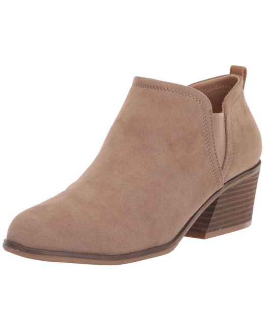 Dr. Scholls Laurel Ankle Booties Boot in Brown Lyst