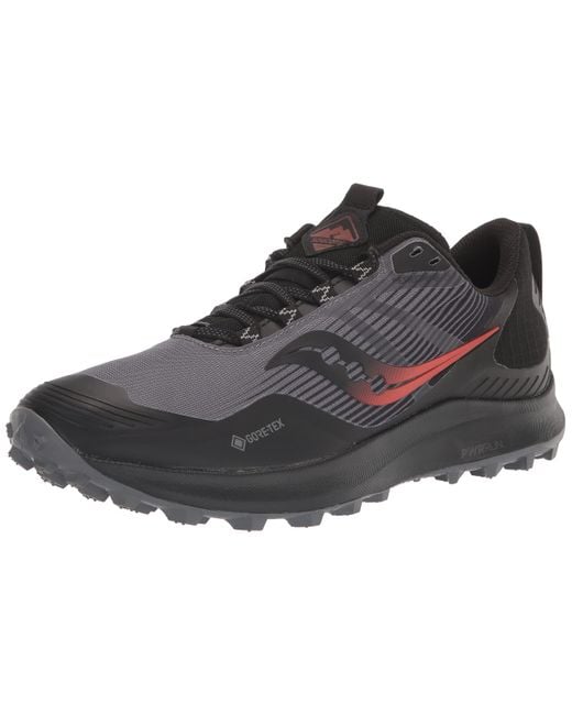 Saucony Peregrine 12 Gore Tex Trail Running Shoe in Black for Men | Lyst