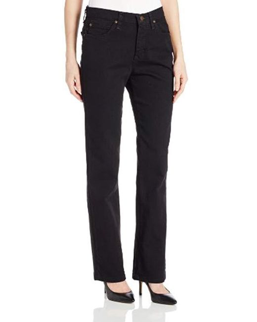 Lyst - Lee Jeans Petite Relaxed Fit Straight Leg Jean in Black