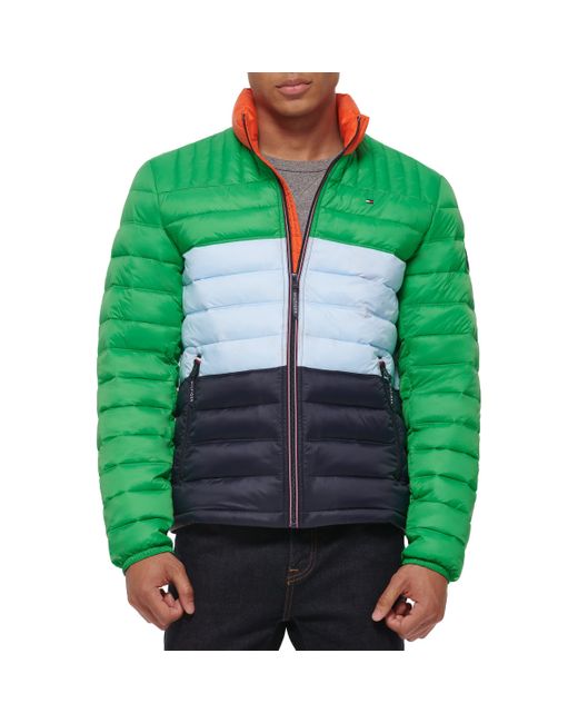 Tommy Hilfiger Green Ultra Loft Lightweight Packable Puffer Jacket for men