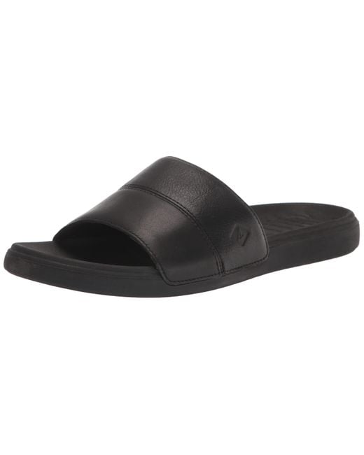 sperry plushwave dock leather slide