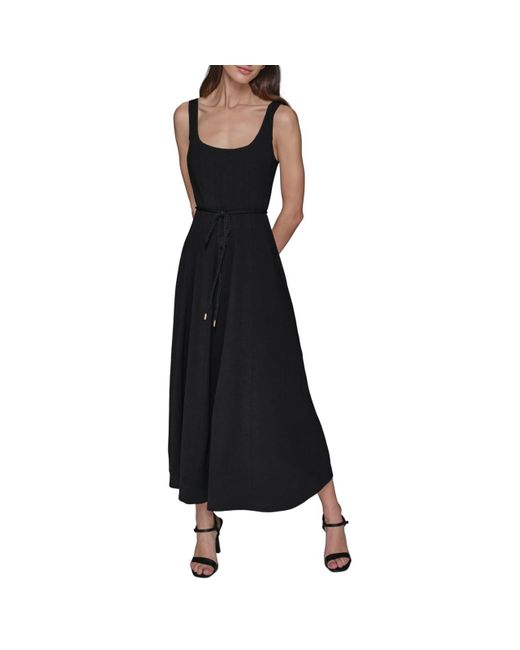 Karl Lagerfeld Women's Black Paris Sleeveless Scoop Neck Midi Fit & Flare Dress - www.disolcolor.com Karl Lagerfeld Women's Black Paris Sleeveless Scoop Neck Midi Fit & Flare Dress - www.disolcolor.com
