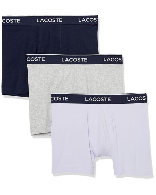 Lacoste Blue 3-pack Regular Fit Boxer Briefs for men