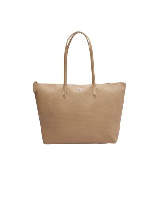 Lacoste Natural L.12.12 Concept Large Shopping Tote Bag