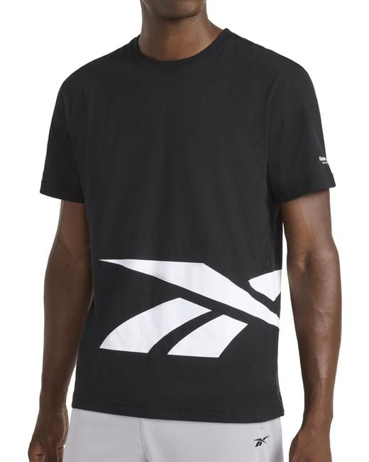 Reebok Black 's Big Short Sleeve Crewneck T-shirt for men