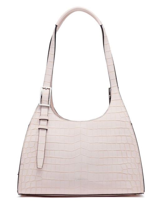Calvin Klein Pink Quill Triple Compartment Satchel
