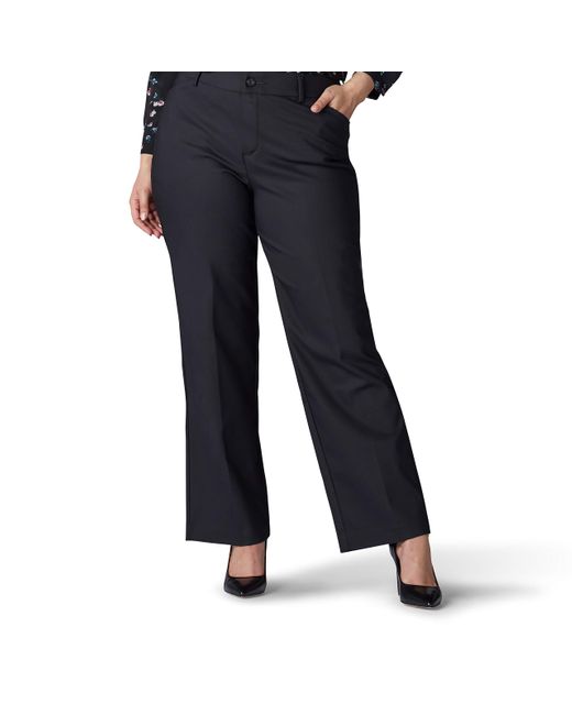 Lee Jeans Womens Plus Size Flex Motion Regular Fit Trouser Pants in Brown |  Lyst