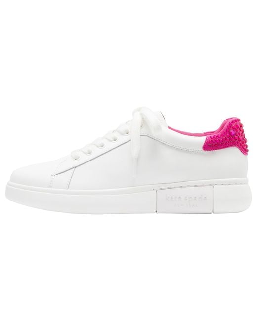 Kate Spade Black Lift Crystal Lace Up Sneaker