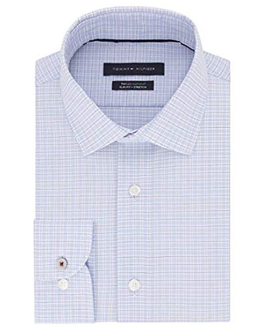 Buy Slim Fit Stripe Dress Shirt Bright Blue at Ubuy Nigeria