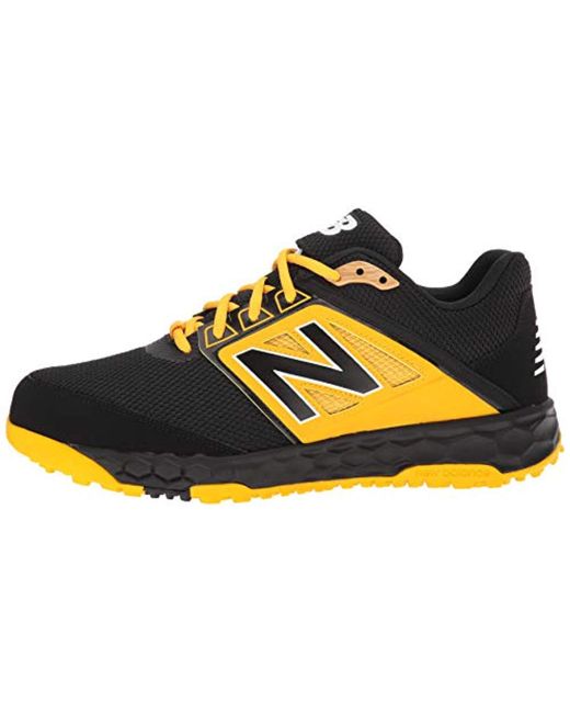New Balance Rubber 3000v4 Turf Baseball Shoe in Black/Yellow (Yellow ...