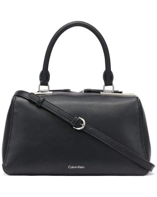 Calvin Klein Black Lori Top Zipper Convertible Satchel