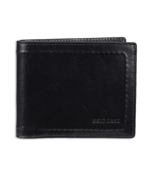Cole Haan Black Rfid Billfold With Removable Card Case for men