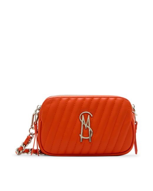 Quilted Double Zip Crossbody di Steve Madden in Orange
