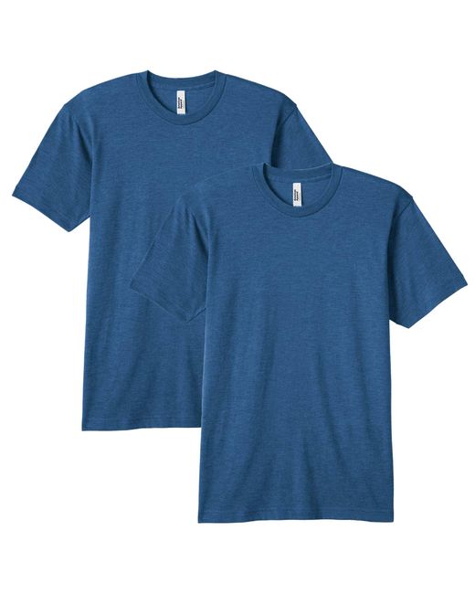 American Apparel Blue Tri-blend Track T-shirt