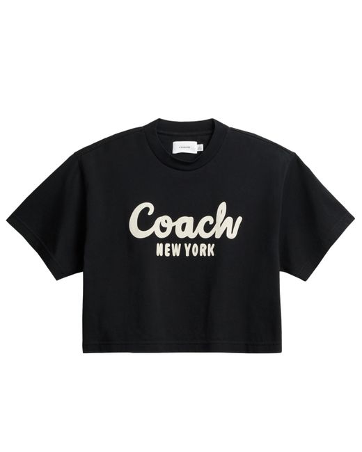 COACH Black Crsv Crpd Tee T Shirt