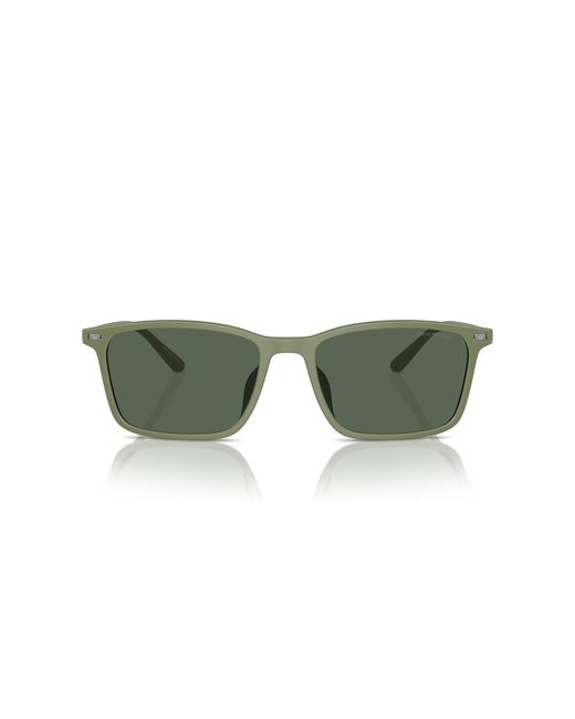 Emporio Armani Green Ea4223u Universal Fit Rectangular Sunglasses for men
