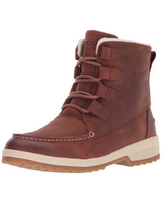 burgundy sperry boots