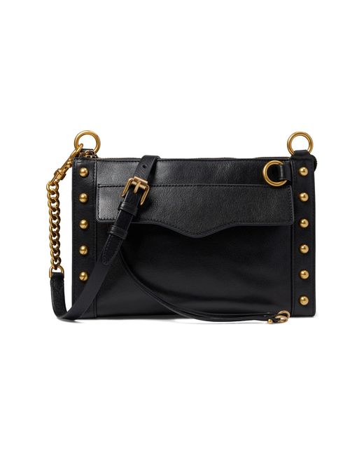 Rebecca Minkoff Mab Crossbody W/antique Brass Hardware in Black Lyst
