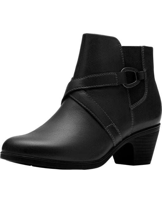 Clarks Black Emily 2 Henley Ankle Boot