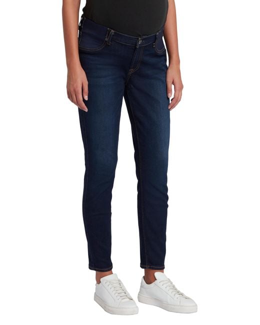 7 For All Mankind Blue [maternity] The Ankle Skinny Fit Jeans