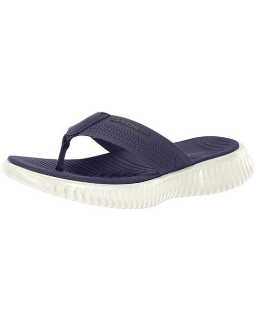 skechers navy blue flip flops