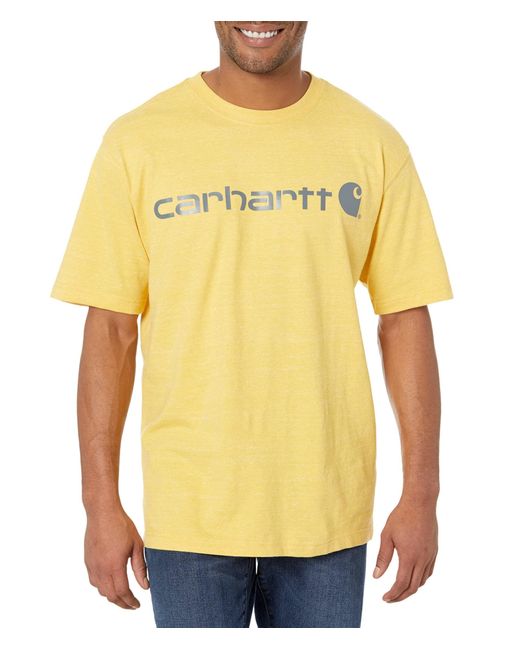 Carhartt Yellow Signature Logo S/s T-shirt for men