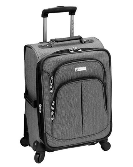 London Fog Gray Luggage Chatham 360 Collection 20-inch Expandable Upright for men
