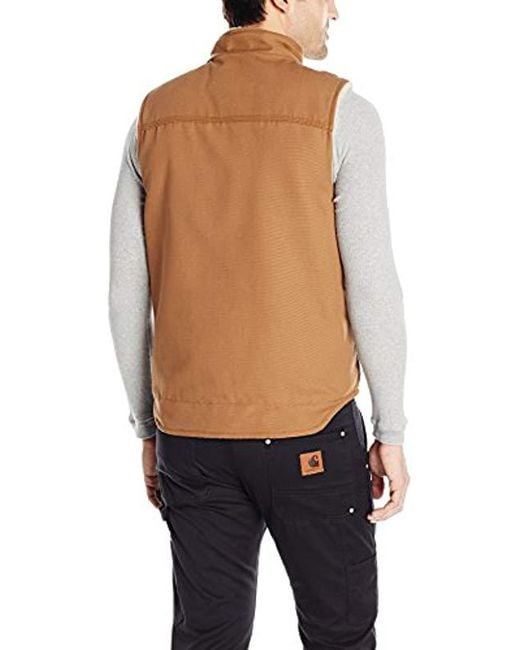 Carhartt Flameresistant Mockneck Sherpalined Vest in Brown for Men