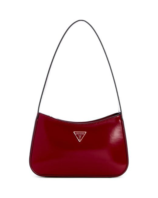 Guess Red Arnela Top Zip Shoulder Bag
