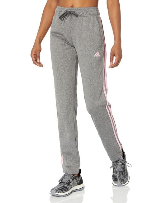 adidas Warm-up Tricot Regular Tapered 3-stripes Track Pants in Grey ...
