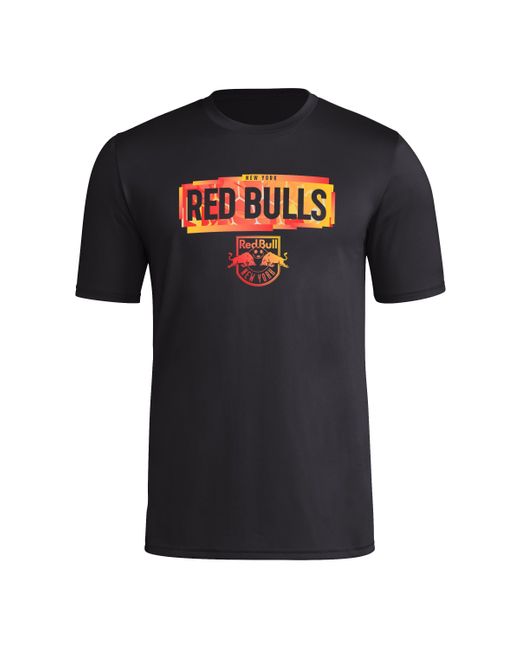 Adidas Black New York Red Bulls Local Pop Short Sleeve Pre-game T-shirt for men