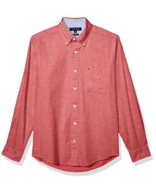 tommy hilfiger button down long sleeve