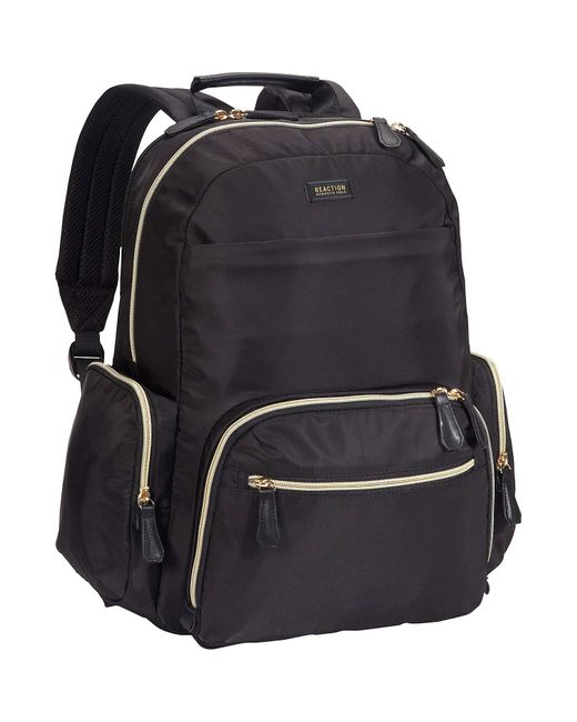 Kenneth Cole Black REACTION Sophie Silky Nylon 15.0" Laptop & Tablet Anti-Theft RFID Backpack