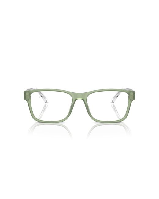 Emporio Armani Black Ea3239 Rectangular Prescription Eyewear Frames for men