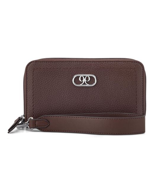 Nine West Brown Danika Slg Zp Arnd Phone Wrist