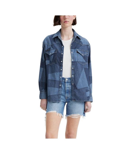 Levi's Blue Dylan Relaxed Western Shirt