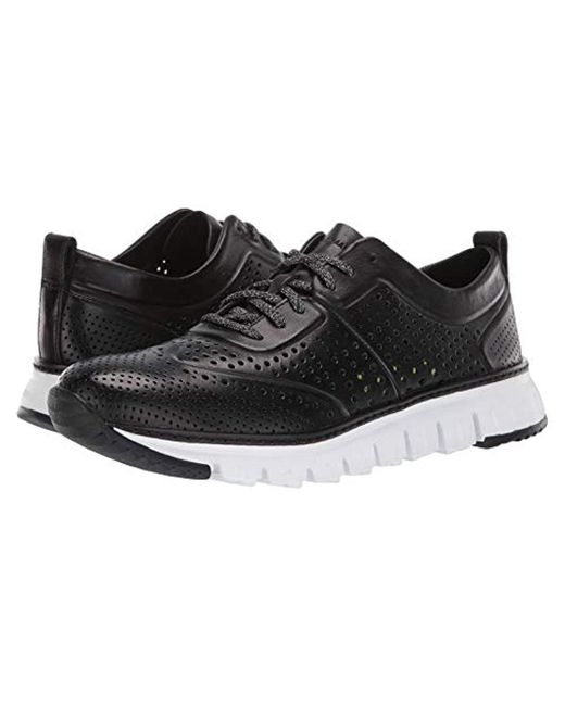 zerogrand perforated leather sneakers