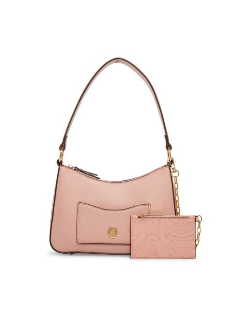 Anne Klein Synthetic Ak Shoulder Bag With Card Case in Carnation