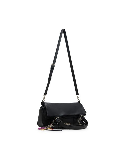 Steve Madden Black Bbodie Triple Compartment Foldover Tote