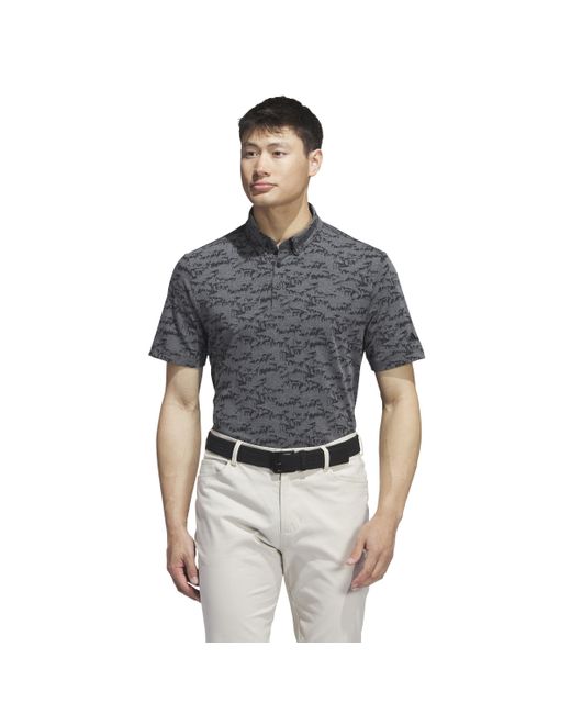 Adidas Gray Go-to Printed Polo Shirt for men