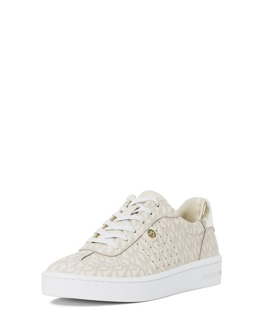 Michael Kors White Scotty Lace Up Sneaker