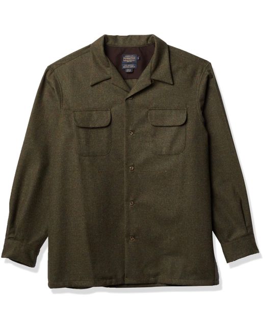 Pendleton Men's Long Sleeve Wool Board Shirt - Classic Fit Umatilla Virgin Wool